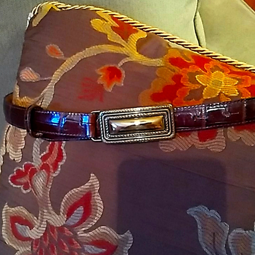 Brighton brown leather belt